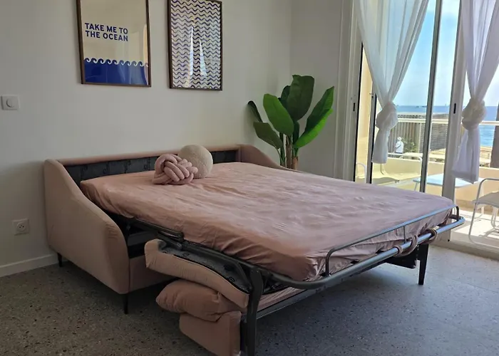 Daire Deux Pieces Cosy, Front De Mer, Terrasse Et 2 Sdb Antibes